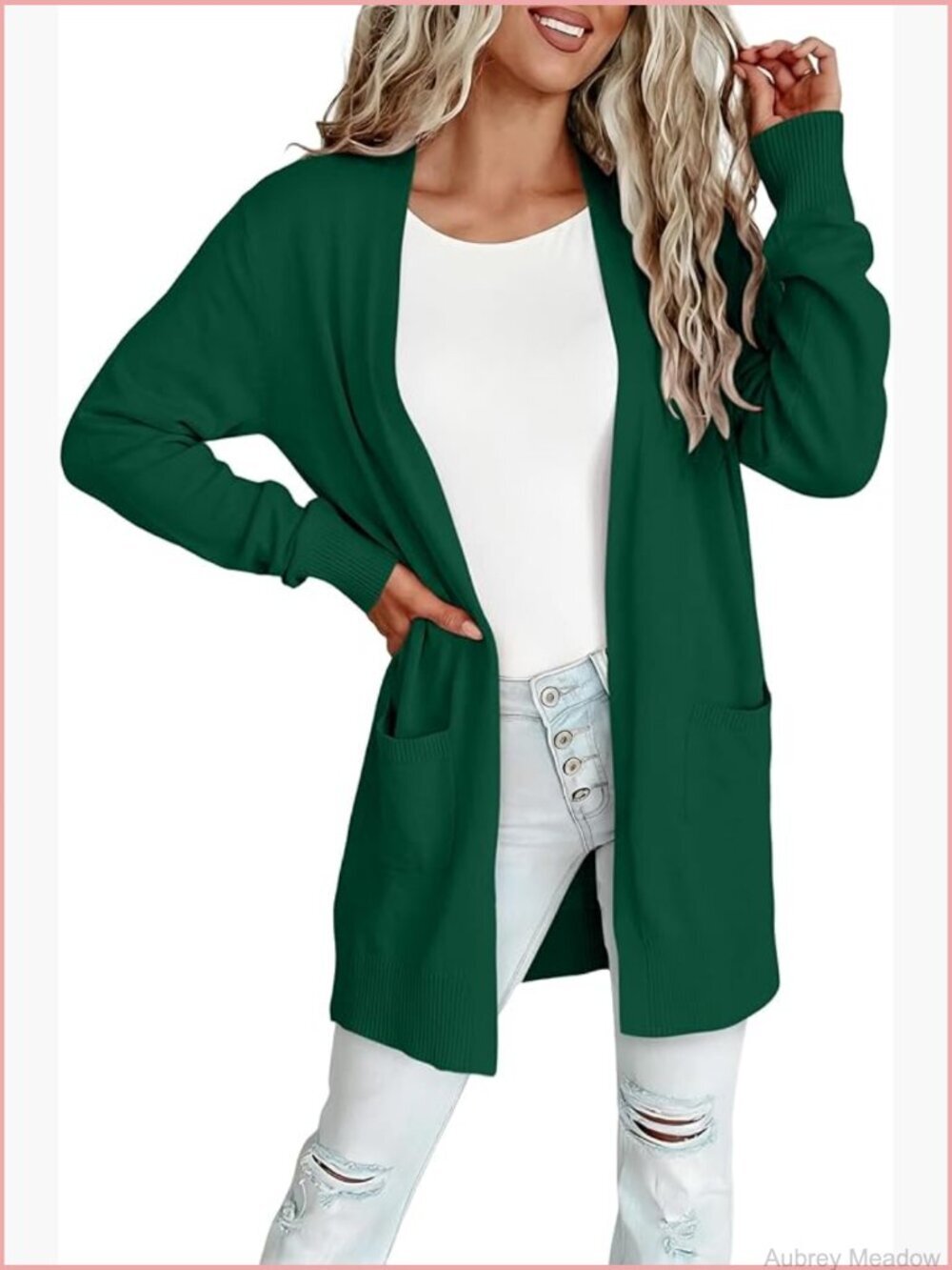 Lightweight Open Front Cardigan Sweater Long Sleeve Casual Knit Shrug